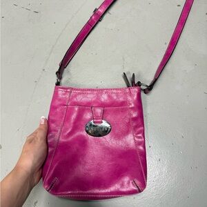 Pink Leather Shoulder Bag Nine West